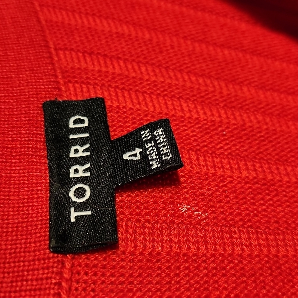 Torrid Holiday  Red Sweater Dress sz 4. HOLIDAY - Picture 5 of 10